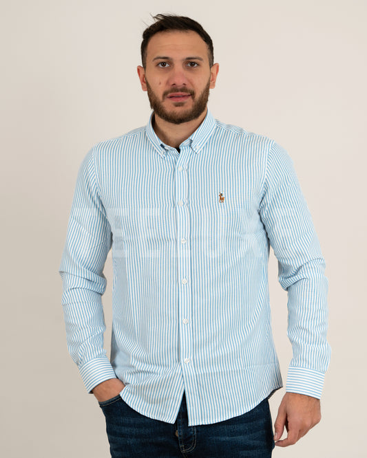 Chemise RL rayée ajustée