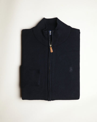 Pull Ralph Lauren full-zippé ton sur ton