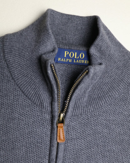 Pull Ralph Lauren full-zippé ton sur ton