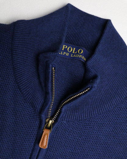 Pull Ralph Lauren full-zippé ton sur ton