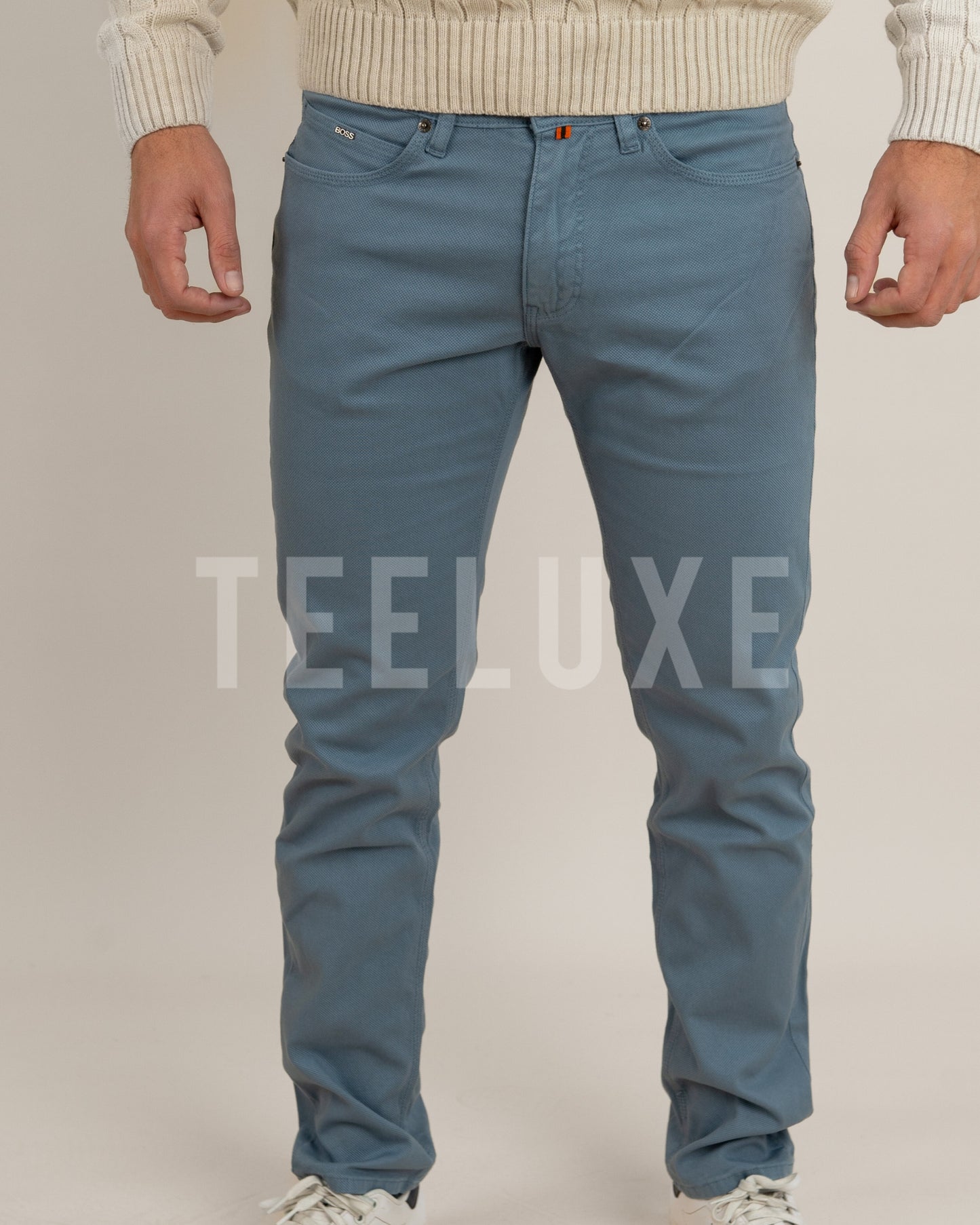 pantalon bss chino piqué - bleu