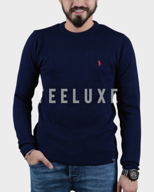 Pull Ralph Lauren col rond en coton piqué