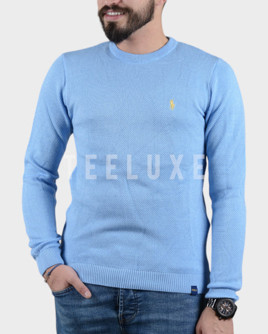 Pull Ralph Lauren col rond en coton piqué