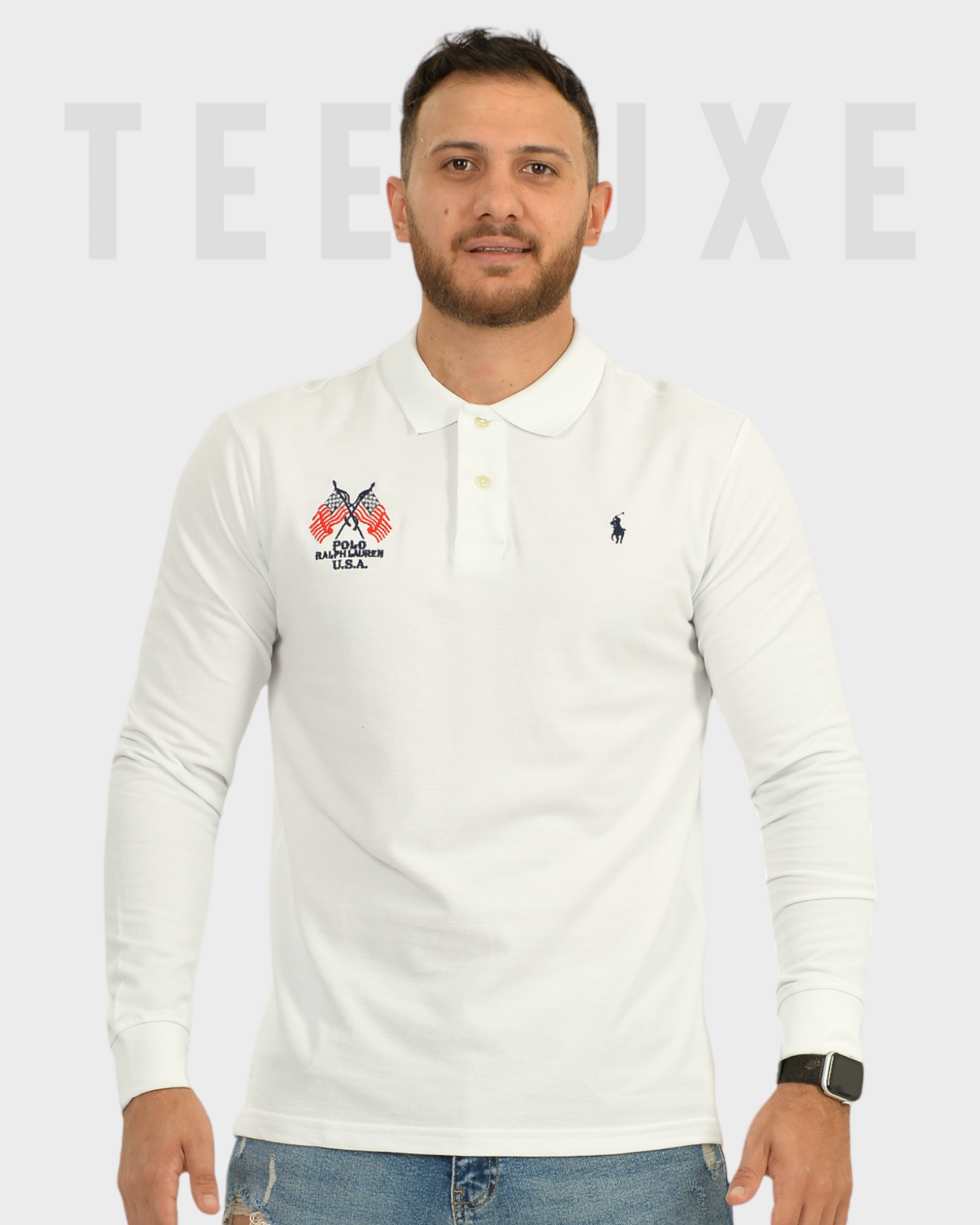 polo rl manche longue flag usa