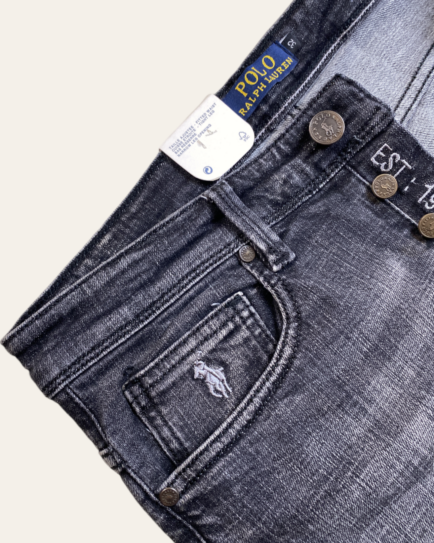 jeans ralph - gris fonce