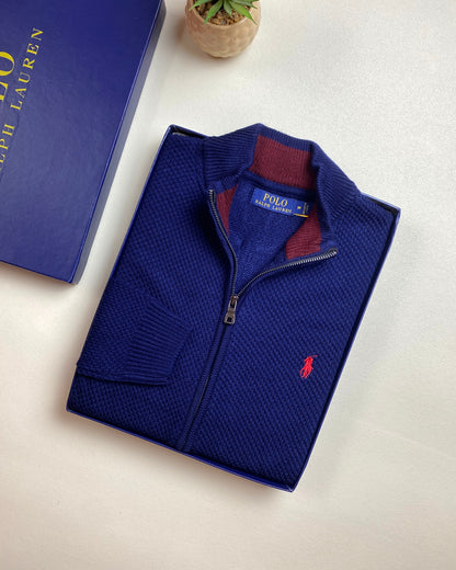 Pull Ralph Lauren full-zippé en coton piqué