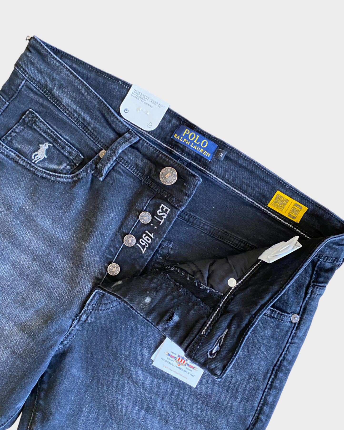 jean rl regular - gris foncé